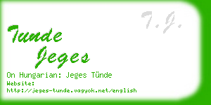 tunde jeges business card